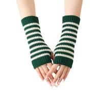 Gants Élégants À Rayures Tonales 2 Pièces Confortable Utilisation en Extérieur en Hiver pour Hommes Et Femmes Acrylique Confortable