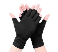 Gants en bambou de qualité supérieure, gants pour l'arthrite en bambou, gants pour femmes, hommes, noir, Large