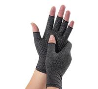 Gants en bambou de qualité supérieure, gants pour l'arthrite en bambou, gants pour femmes, hommes, Pois gris, Large