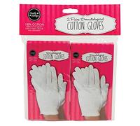 Stalwart N-54200 Lot de 2 gants dermatologiques en coton, Blanc