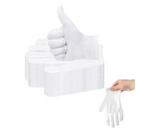 Gants en coton blanc pour les mains sèches, respirants, hydratants, gants en coton blanc pour femme pour l'hydratation cosmétique et l'inspection des bijoux (12 paires)