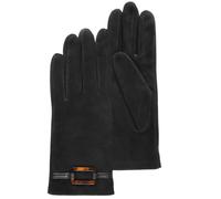 Gants en cuir de chèvre velours noir pour femme - ISOTONER - Élégants et féminins - Doublés soie 6 1/2