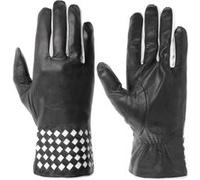 Gants en Cuir Diamond Cuff by McBURN blanc-noir 7 HS