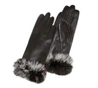 Gants En Cuir Pour Femmes Gants D'hiver En Cuir Véritable For Femmes, Gants En Véritable, Chaud Et Doux, En Vraie Rex, For La Conduite Pour Femmes(Black,M)