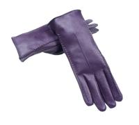Gants En Cuir Pour Femmes Gants en cuir synthétique for femmes, élégants, tendance, chauds, for dames, automne et hiver Pour Femmes(Purple)