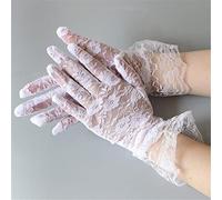 Gants en dentelle sexy solides et élastiques Mitaines courtes Gants pour femme Doublure chaude Imperméable