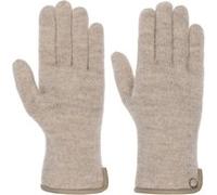 Gants en Laine Foulée avec Cuir by Roeckl beige 7 1/2 HS