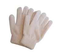 Gants en laine tricotés pour hommes et femmes, gants chauds pour les doigts d'hiver, Beige, Taille unique