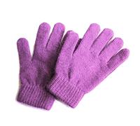 Gants en laine tricotés pour hommes et femmes, gants chauds pour les doigts d'hiver, Mauve, Taille unique