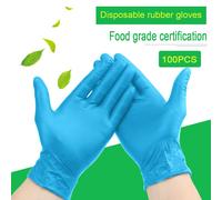 Gants En Latex Jetables, 100 Pièce/Ensemble Épais, Antidérapants, Résistants Aux Acides Et Aux Alcalis, Étanches, Jetables, En Nitrile