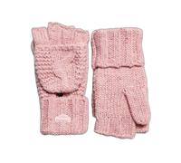 Superdry Gants en maille torsadée femme Rose TU