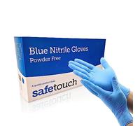 Gants en nitrile Just Health | Sans poudre, sans latex, ambidextres, jetables, flexibles et résistants | Utilisation polyvalente | Gants en nitrile bleus | 100 pièces -M