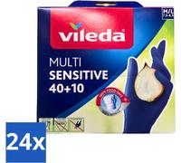 Gants en nitrile Multi-Sensitive de Vileda - taille M/L - 50 paires - paquet avantageux - 24 pièces