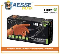 Gants En Nitrile NERI Garage Monkey, Orange, Monouso, Lot 50 PZ, CE