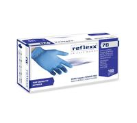 Réflexx R70 / S Gants de nitrile sans poudre libres, petit, bleu clair, paquet de 100