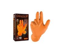 gants en nitrile sans silicone oranges taille xxl - 50 gants - Grippaz