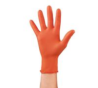 Gants En Nitrile De Travail Atelier Sans Latex Poudre Orange 50Pz - M