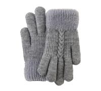 Gants en peluche pour enfants double gant doublé chaud modèles d'hiver épais adaptés au cyclisme doux chaud anti-froid adapté pour l'hiver, O gris., taille unique