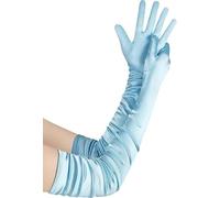 Gants en satin BABEYOND pour femmes, gants à coudes, gants de style flapper, accessoires années 1920 pour les fêtes Great Gatsby, opéra, bals, anniversaires, Bleu ciel, 70