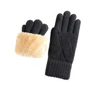 Gants en tricot acrylique doux en polyester avec doublure isolée pour écrans tactiles compatibles avec les femmes pour le ski, la neige, un usage quotidien, écrans tactiles, gants d'hiver