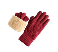 Gants en tricot acrylique doux en polyester avec doublure isolée pour écrans tactiles compatibles avec les femmes pour le ski, la neige, un usage quotidien, écrans tactiles, gants d'hiver