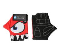Crazy Safety Gants Vélo Rouges Enfant | Yeux Réfléchissants et Paumes Rembourrées | Taille S | Idéal pour Vélo, Trottinette et Activités Extérieures