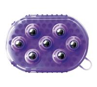 Gants équitation double face étrille et massage Hippotonic Violet TU