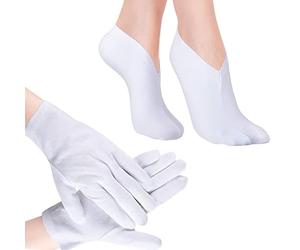Gants Et Chaussettes En Coton De Beauté Pour SPAS, Eczémas, Mains Sèches,