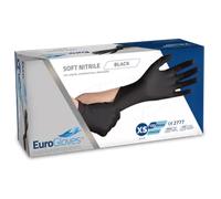 Gants Eurogloves Soft-Nitrile - Noir - 100pcs Extra Small