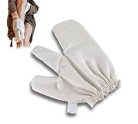 Gants exfoliants et lymphatiques Garshana en soie brute, gants de brossage à sec ayurvédiques pour peaux sensibles, bracelets élastiques, gants exfoliants doux pour le corps (1 pièce)