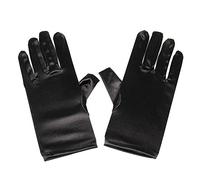 Gants extensibles en satin pour femme Longueur poignet Taille adulte, Noir , Taille Unique