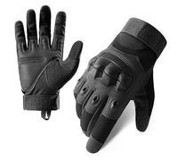 Gants Extérieur Doigt-Plein Gants de Protection, Gants Tactique Militaire à Écran Tactile Plein Doigt pour Homme et Femme, Gants de Tir en Cuir Microfibre, Gants Sports De Plein Air, Noir M