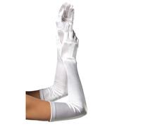 Gants extra longs en satin femme Leg Avenue Blanc TU