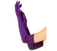 Gants extra longs en satin femme Leg Avenue Violet TU