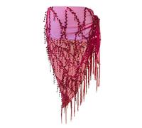 Gants Femme Bleu Danse du ventre Chaîne de taille Femme Vêtements d'entraînement Foulard Hanche Débutant Foulard Triangle Gland Ceinture Sceau de Taille Grande Écharpe Homme, RD3, taille unique