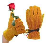 Gants Femme Hiver- Gants Chaud en Cuir De Vachette pour Le Travail Agricole Horticole La Conduite De VéHicules Et Les Travaux De Manutention Casual