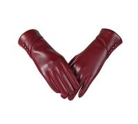 Gants Femme, Robe d'hiver en Daim Chaud et Coupe-Vent doublée de Cuir pour Femme