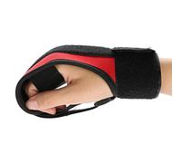 Gants fixes pour entraînement des doigts, gants auxiliaires fixes pour rééducation, équipement d'entraînement à la main, poing, gants pour personnes âgées et souffrant d'hémiplégie (noir + rouge)