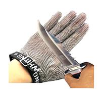gants， Gants anti-coupures en acier inoxydable, résistants aux coupures, avec dragonne réglable, gants de travail de sécurité Porter, antidérapants et faciles à nettoyer(1pcs/XL)