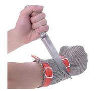 gants， Gants résistants aux coupures, gants de travail du bois en acier inoxydable, bras allongés(Arm 8cm,1PCS/M)