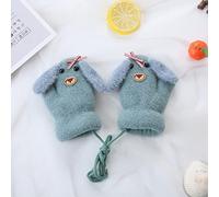 Gants Garçons Filles Moufles Cachemire Chauffant Mitaines Plein-doigts Tricoté Epais Gants Extérieur Chaud Anti-vent/froid Cartoon Mignon Gloves Sport Ski Snowboard Vélo Ecole pour Enfants 1-3 Ans
