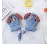 Gants Garçons Filles Moufles Cachemire Chauffant Mitaines Plein-doigts Tricoté Epais Gants Extérieur Chaud Anti-vent/froid Cartoon Mignon Gloves Sport Ski Snowboard Vélo Ecole pour Enfants 1-3 Ans