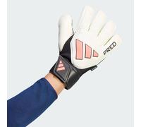 adidas Mixte Predator Match Fingersave Goalkeeper Glove Gloves, White/Black/Solar Turbo, 11