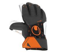 uhlsport Speed Contact Starter Soft GK Gants de Gardien de But Football Soccer Adulte, Jeunes Noir/Blanc/Fluo Orange - Taille 2