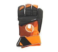 uhlsport Starter Resist+ Gants de Gardien de Football - Gants pour Gardien de But - spécialement conçus pour Le Gazon synthétique et Les sols durs, 7.5, Orange Fluo/Noir/Blanc