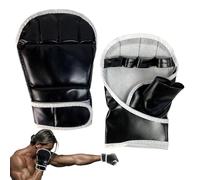Gants Grappling Sparring, Gants de Combat de Boxe | de Boxe à Paume Ouverte et Demi-Doigt Absorbant Les Chocs, de Sac de réglables pour Combattre l'entraînement au Sac de