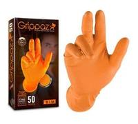 gants grippaz en nitrile sans silicone oranges taille m - 50 gants - Grippaz Orange G