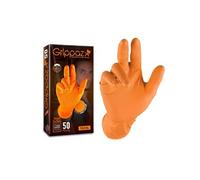 GANTS GRIPPAZ EN NITRILE SANS SILICONE ORANGES TAILLE XL - 50 GANTS