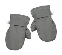 Gants Hiver Enfant 2/3/4 Ans Fille Garçon, Polaire Moufle Bebe Naissance Anti Griffure Laine Chaud Doublure pour Activités Cadeau (L, Gris)