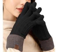 Gants Hiver Femme, Moufles Chaudes et isolantes Thermiques tricotées pour Le Cyclisme d'hiver en extérieur par Temps Froid et Coupe-Vent